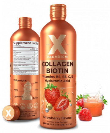 XParadigm Collagen Biotin 600ml, Strawberry